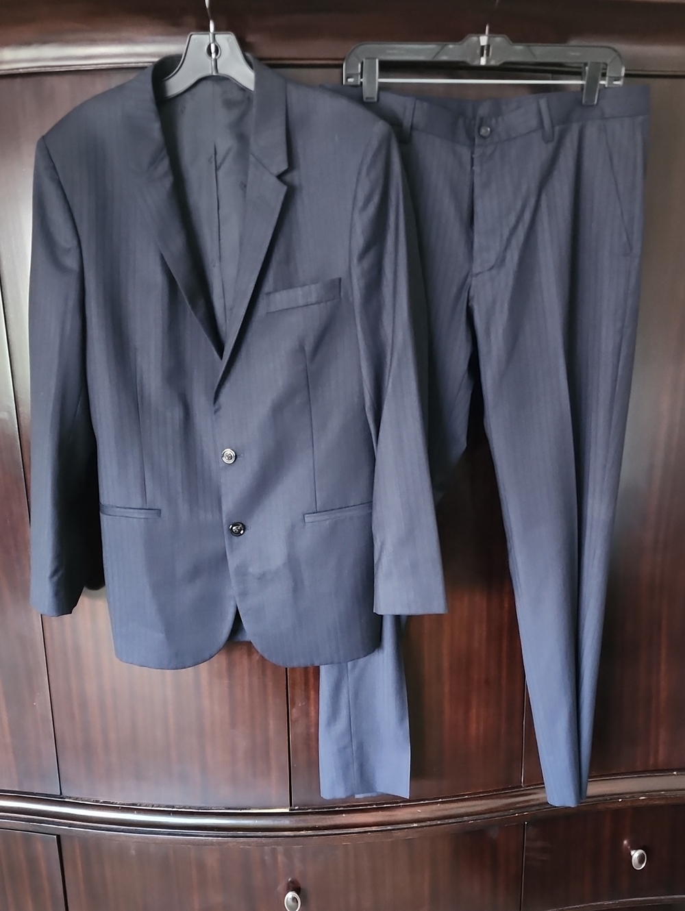 Maison Martin Margiela Men's Navy Pinstripe Two-Piece Suit